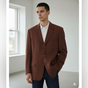 Vintage Giuliano Fujiwara Made in Italy Wool Blazer Size 40 PtP 23 inches